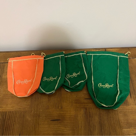 Crown Royal Bags Orange Green - Picture 1 of 1